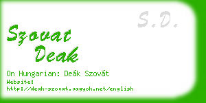 szovat deak business card